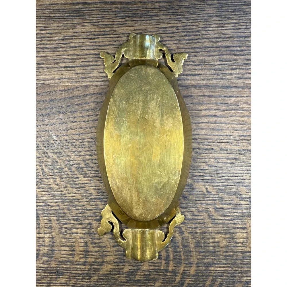 Antique Ornate‎ Brass Ashtray: Victorian Vanity Catch-All Tray